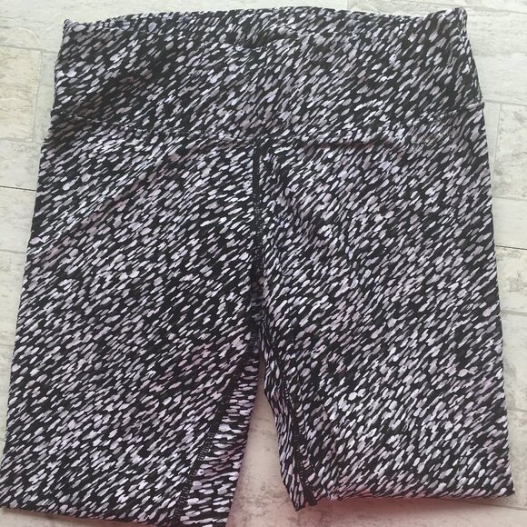 CALVIN KLEIN CK Black Patterned Legging Crop Athletic S Women Cropped Legging - Picture 4 of 7